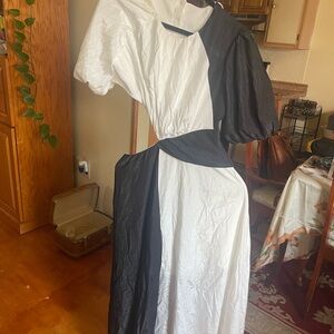Elegant Black and White Women's Dress